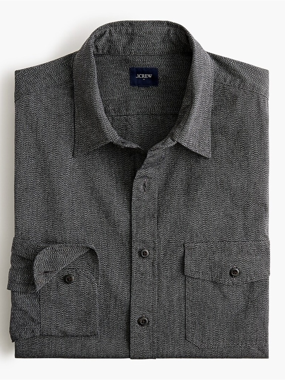 J.Crew Factory Jaspé Cotton Button Down Shirt Size Large